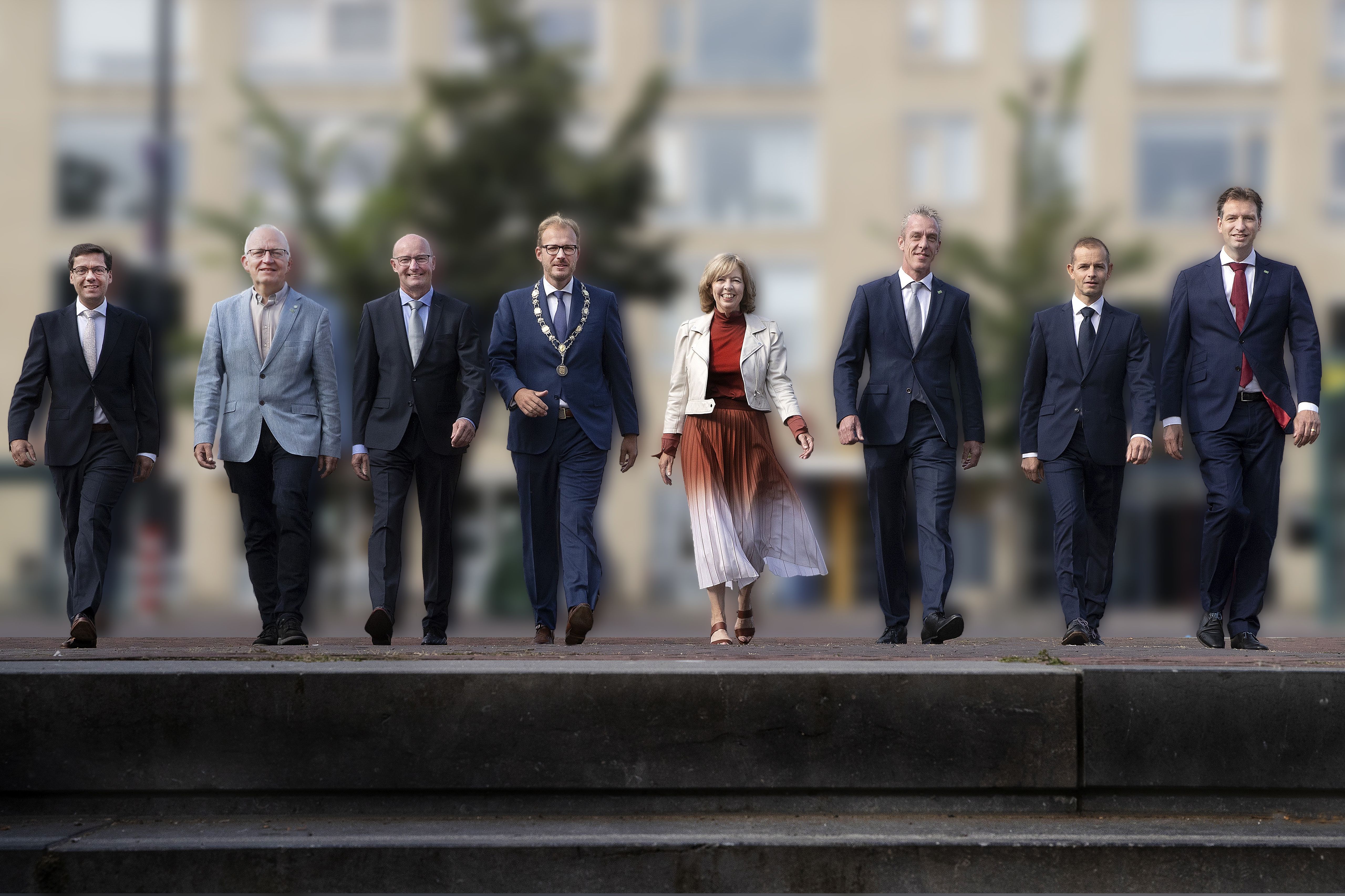 collegeleden op een rij